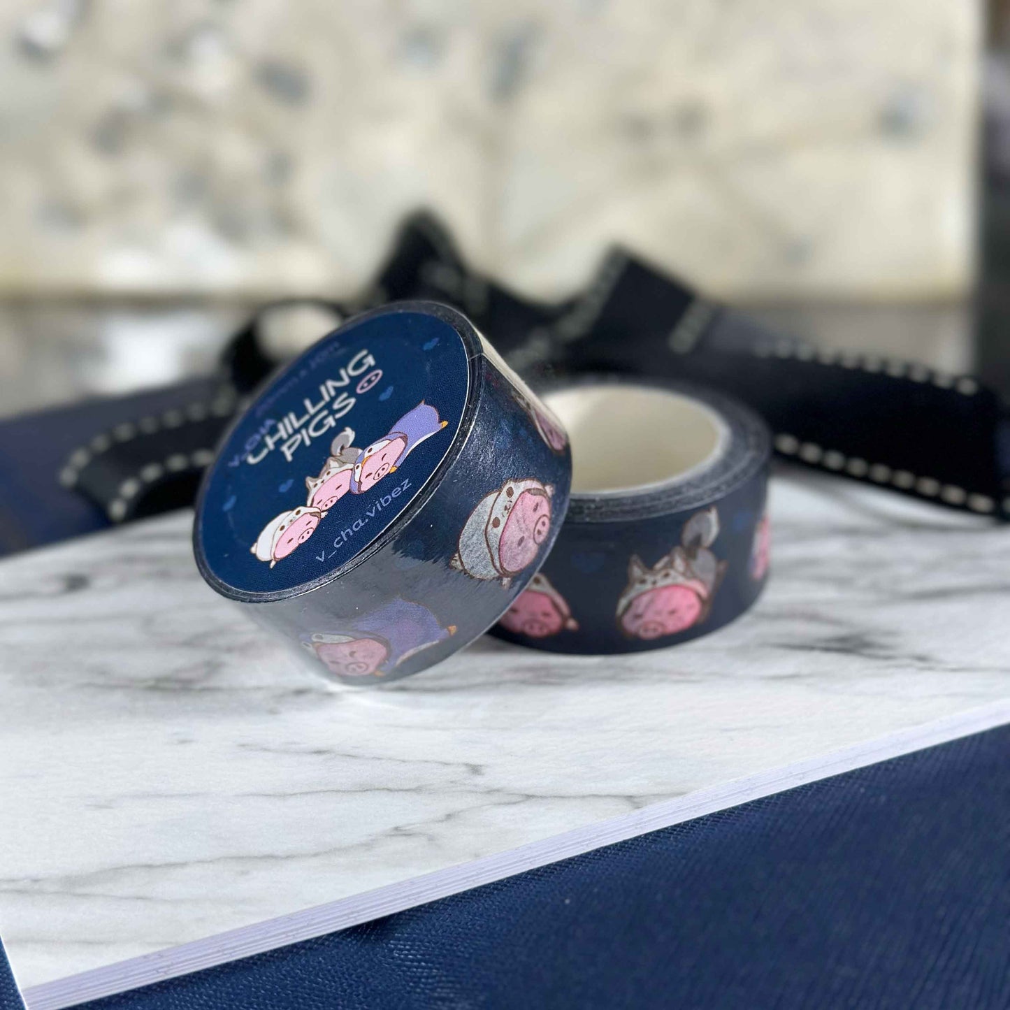 'Chilling Pigs' Washi Tape