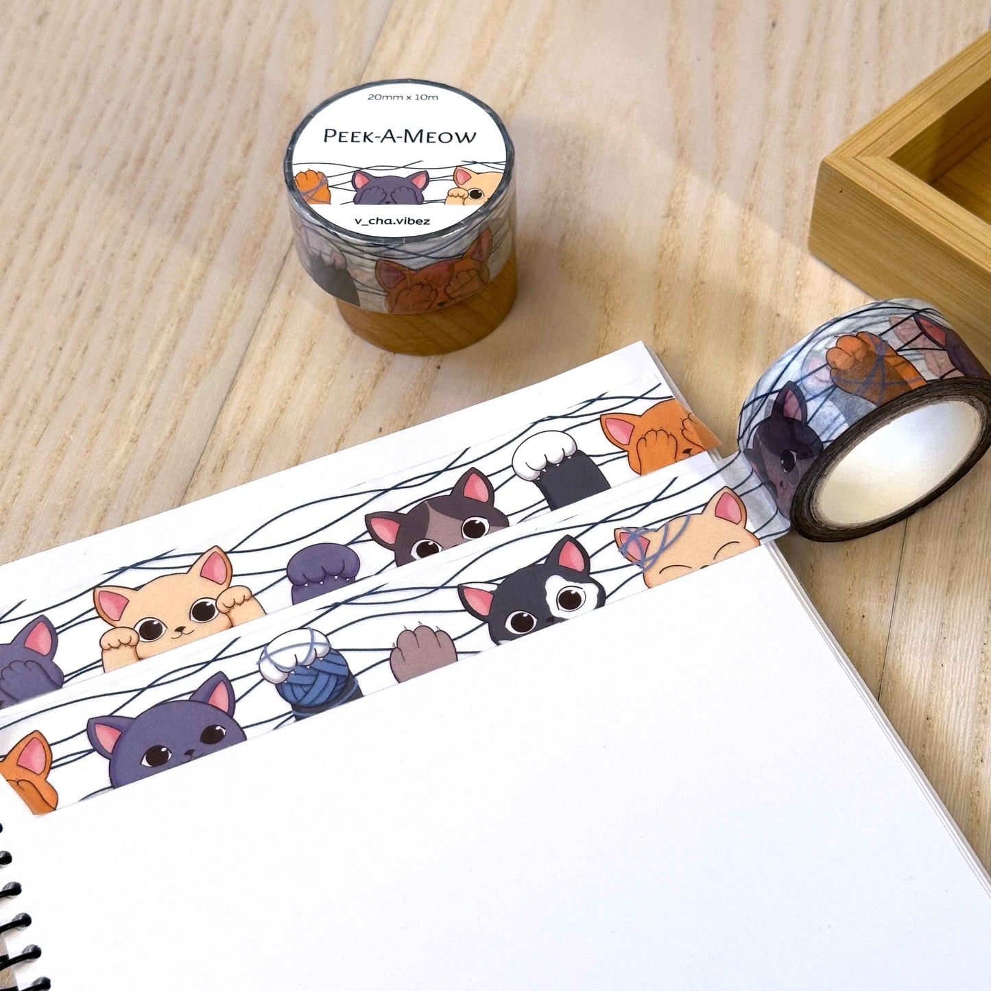'Peek-A-Meow' Washi Tape