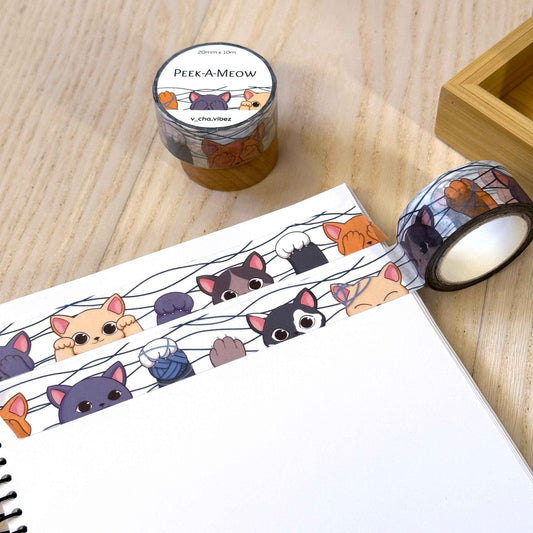 'Peek-A-Meow' Washi Tape