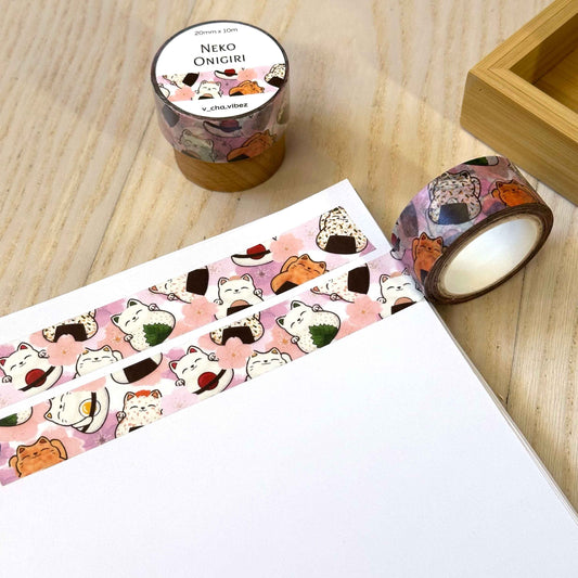 'Neko Onigiri' Washi Tape