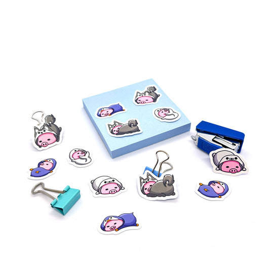 'Chilling Pigs' Sticker Pack