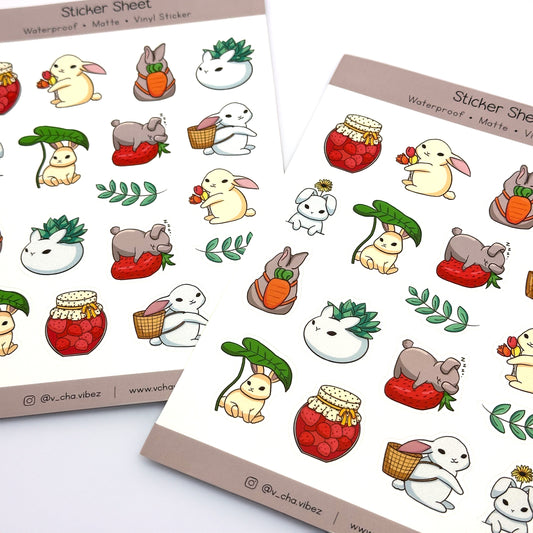 'Spring Bunny' Sticker Sheet