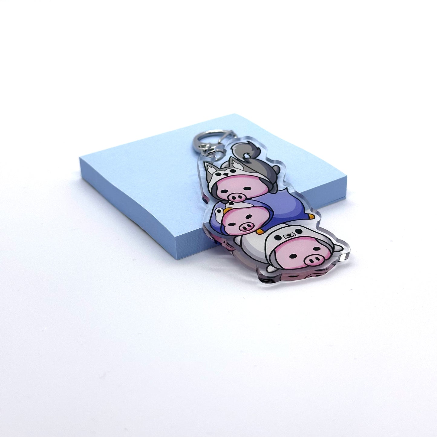 'Chilling Pigs' Keychain
