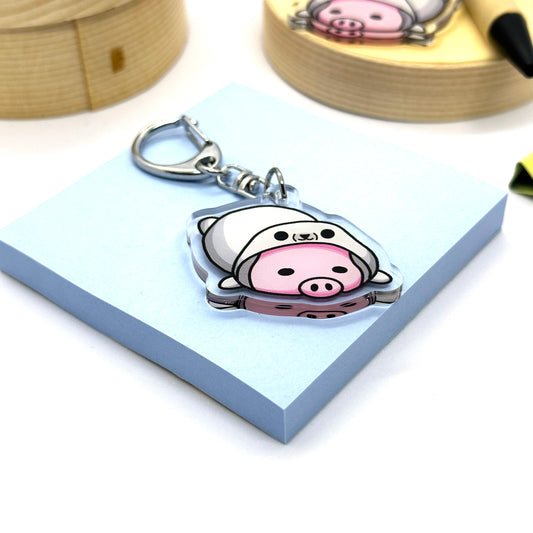 'Chilling Pigs' - Seal Keychain