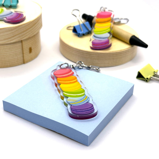 'Rainbow Macarons' Keychain