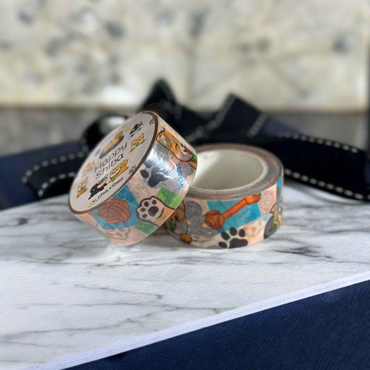 'Happy Shiba' Washi Tape