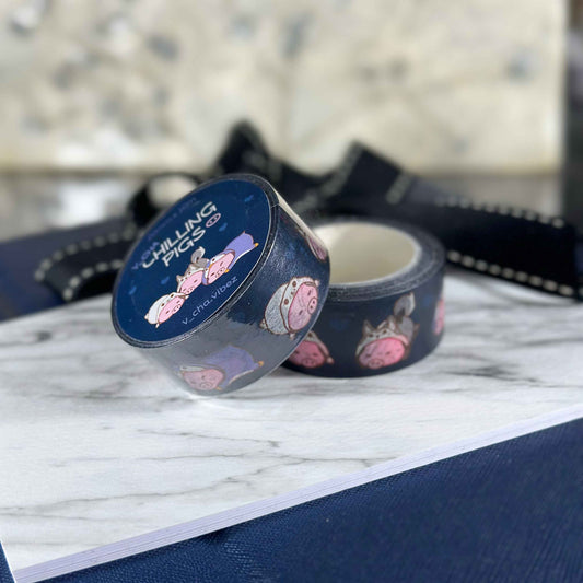 'Chilling Pigs' Washi Tape