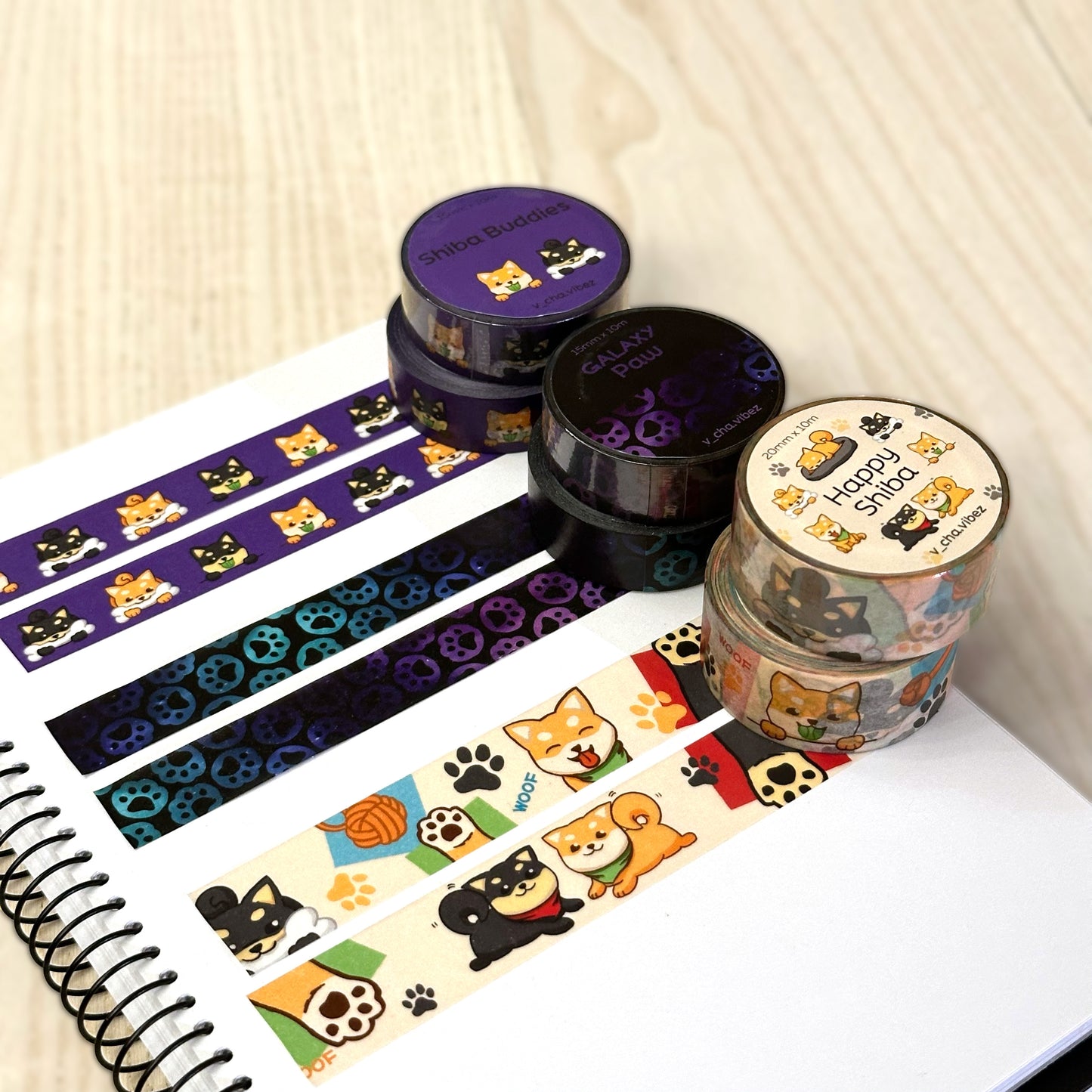 [SET] 'Shiba & Paw' Washi Tape