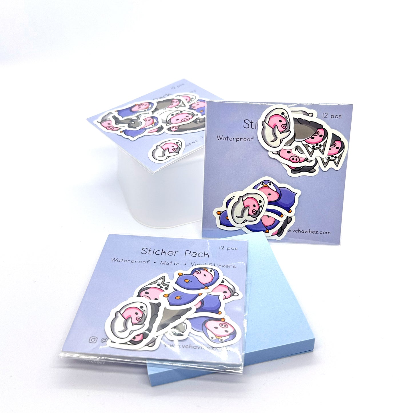 'Chilling Pigs' Sticker Pack