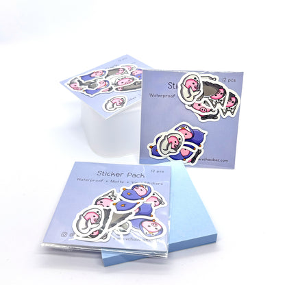 'Chilling Pigs' Sticker Pack