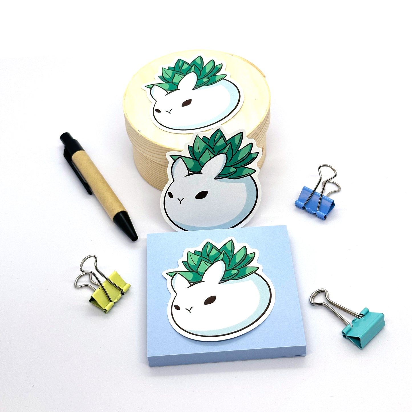 'Bunny Succulent Pot' Sticker