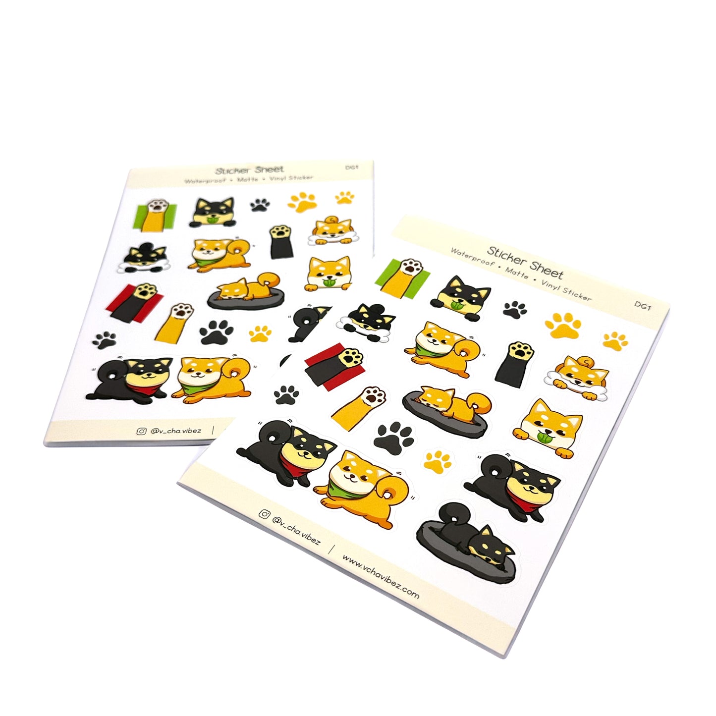 'Happy Shiba' Sticker Sheet