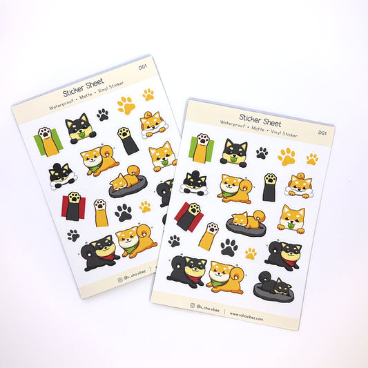 'Happy Shiba' Sticker Sheet
