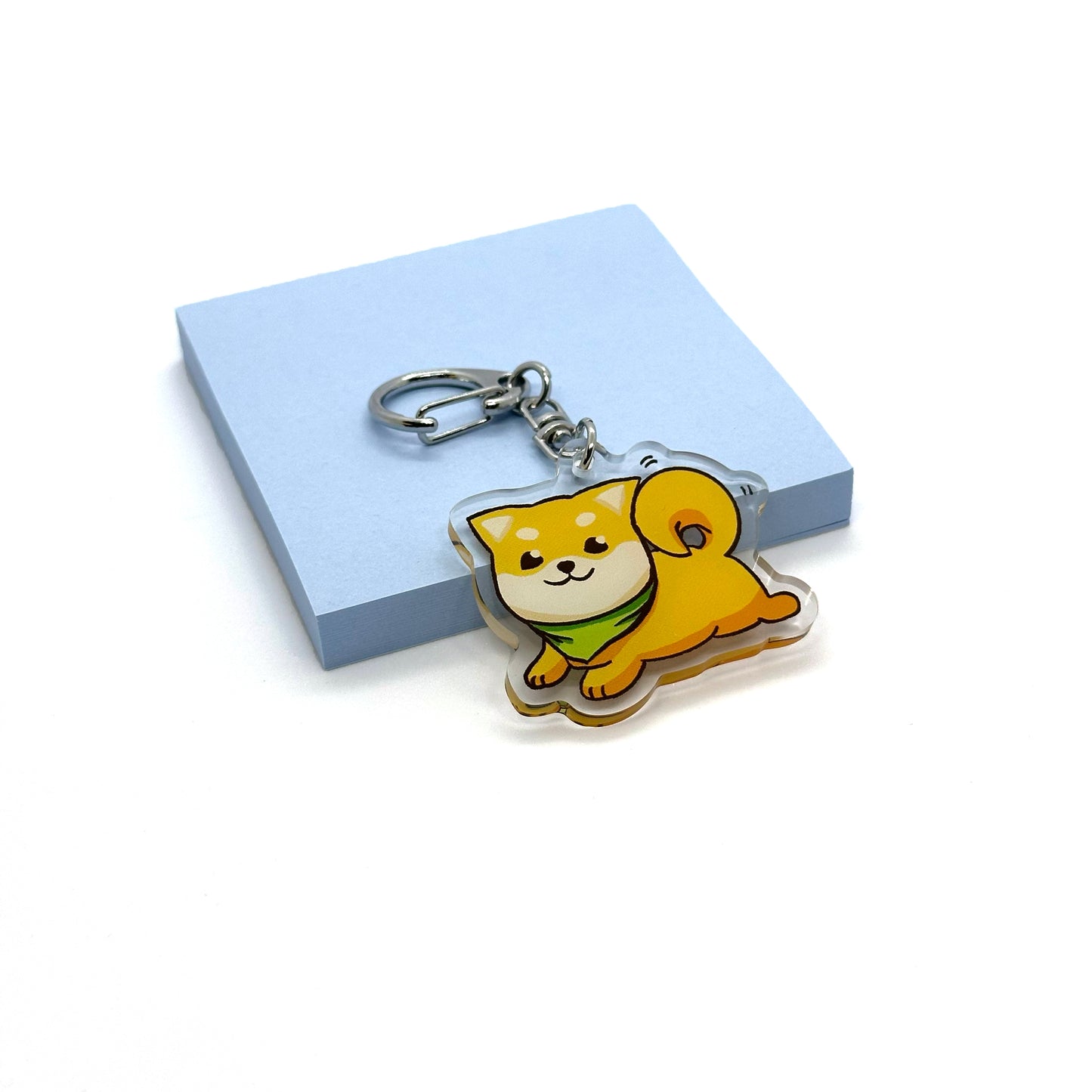 'Happy Shiba' - Tan Keychain