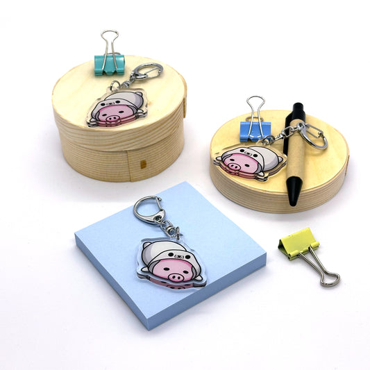 'Chilling Pigs' - Seal Keychain