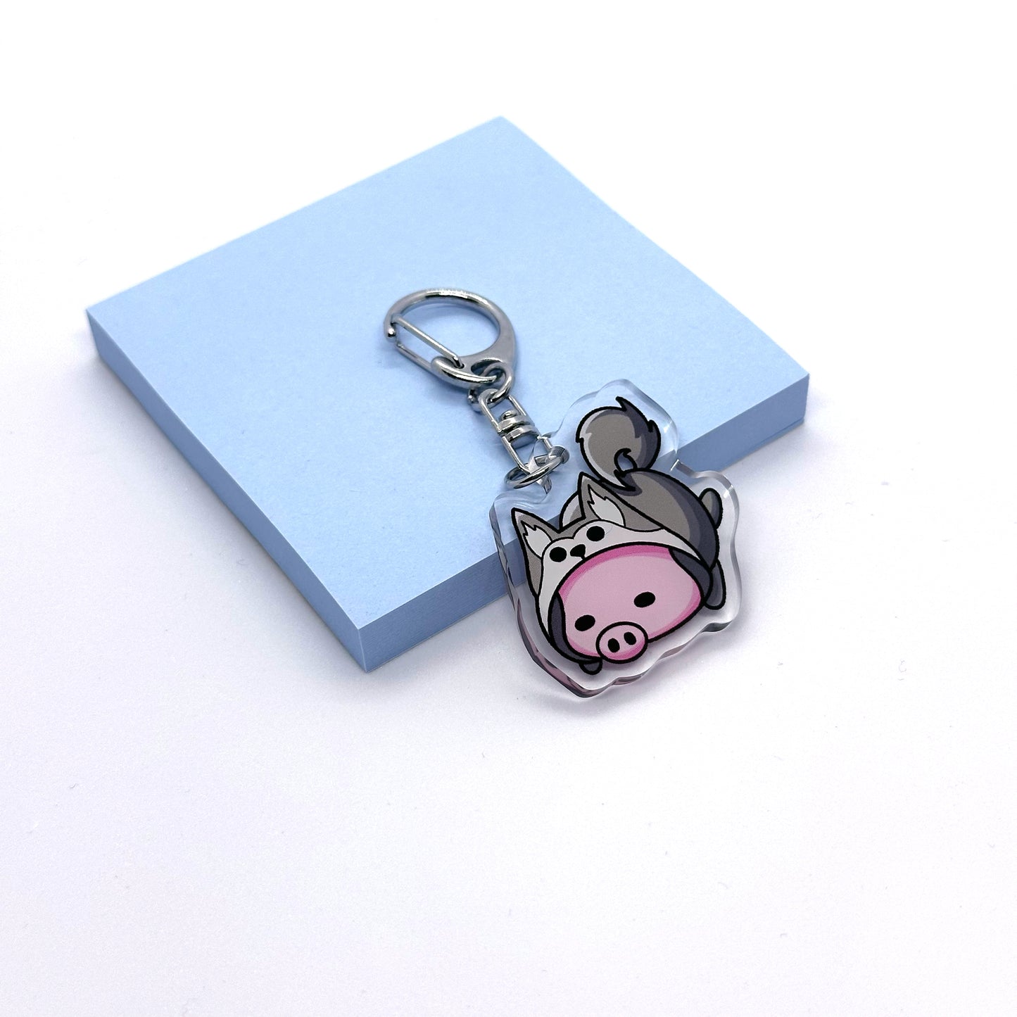 'Chilling Pigs' - Husky Keychain