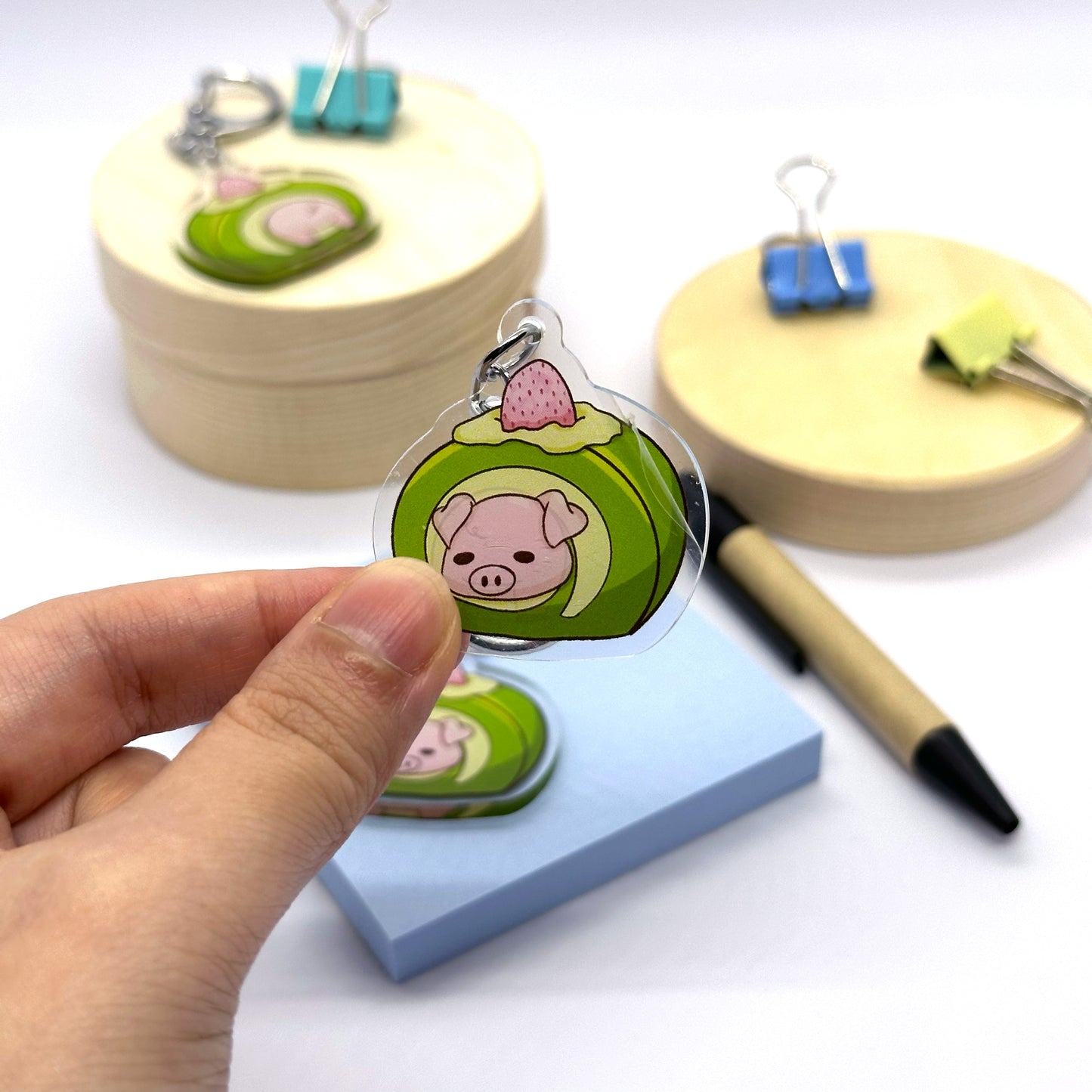 'Matcha&Pig' Keychain