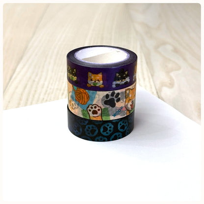 [SET] 'Shiba & Paw' Washi Tape