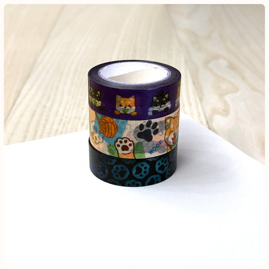 [SET] 'Shiba & Paw' Washi Tape