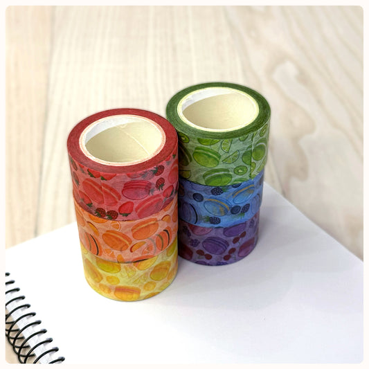 [SET] 'Rainbow Macaron' Washi Tape