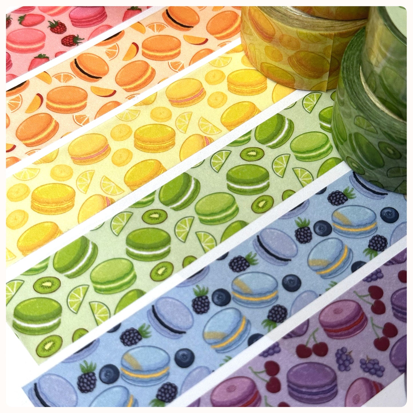 [SET] 'Rainbow Macaron' Washi Tape